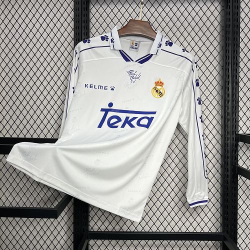 Camisa Real Madrid 1994-96 Casa Manga Longa Retrô