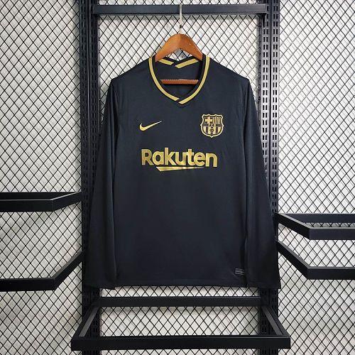 Camisa Barcelona 20/21 Fora Long Sleeves Retrô