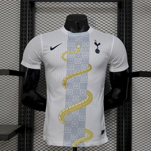 Camisa Tottenham Hotspur 25/26 White Gold Snake Edition Player Versi