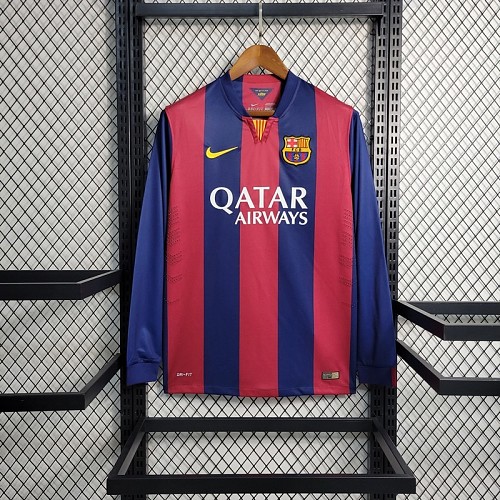 Camisa Barcelona 14/15 Casa Long Sleeves Retrô