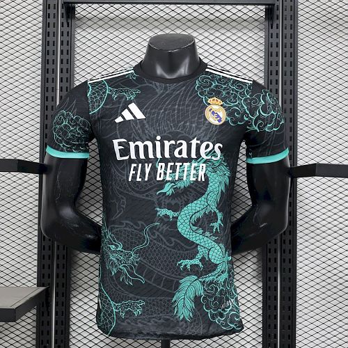 Camisa Real Madrid 25/26 Black Green Dragon Edition Versão Jogador