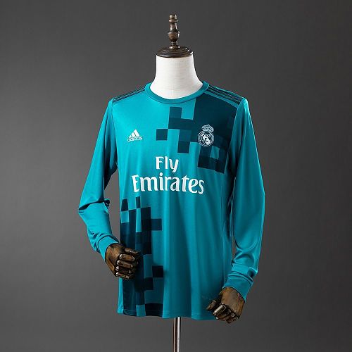 Camisa Real Madrid Terceira 2017/18 Long Sleeves Retrô