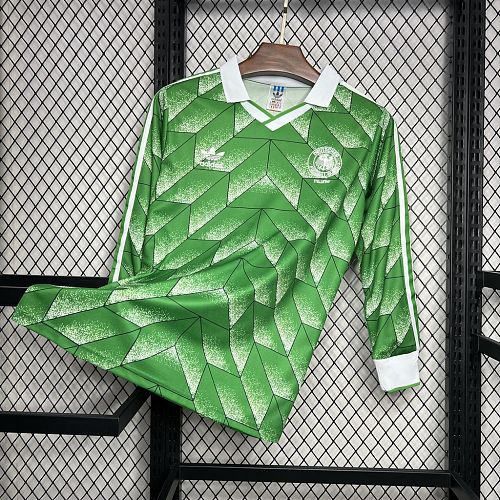 Camisa Alemanha 1990 Fora Manga Longa Retrô