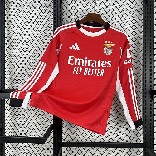 Camisa Top 1:1 Benfica 25/26 Casa Long Sleeves