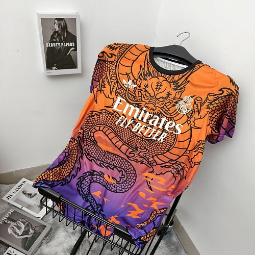Camisa Real Madrid 2024/25 Especial Edition orange Soccer jerseys