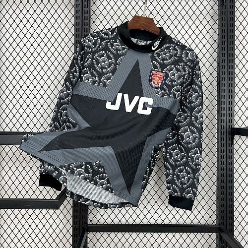 Camisa Arsenal 94/95 Black Goleiro Manga Longa Retrô