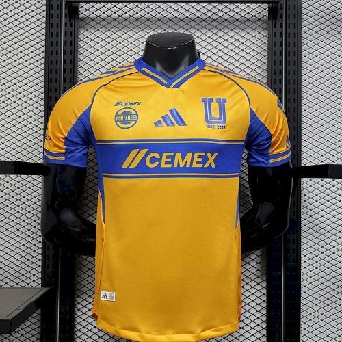 Camisa Top 1:1 Tigres UANL Casa 2025/26 Versão Jogador