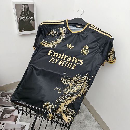 Camisa Real Madrid 2024/25 Training Black Soccer jerseys
