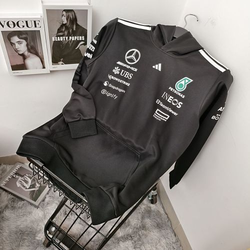 Camisa F1 Mercedes AMG Petronas adidas F1 2025 Team Hoodie - Black