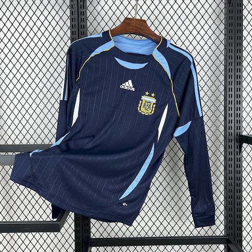 Camisa Argentina 06/07 Copa do Mundo Fora Long Sleeves Retrô