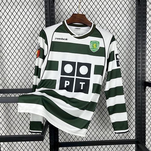 Camisa Sporting CP 01/03 Casa Long Sleeves Retrô