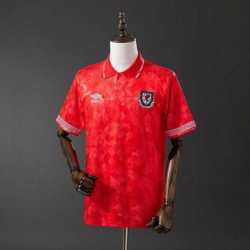 Camisa País de Gales Casa 1990/92 Retrô