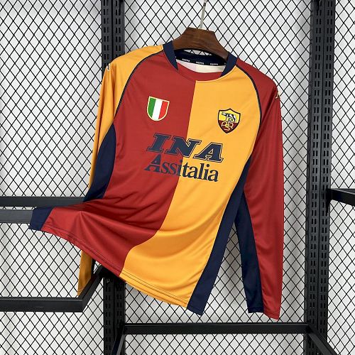 Camisa Roma 01/02 Casa Manga Longa Retrô
