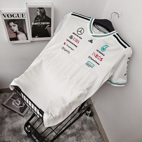 Camisa F1 Mercedes AMG Petronas adidas Authentic Team Driver T-Shirt - White