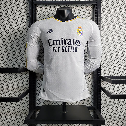 Camisa Real Madrid 23/24 Casa Long Sleeves Versão Jogador