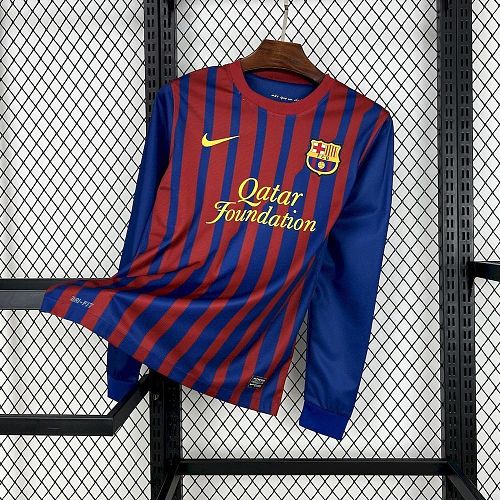 Camisa Barcelona 11/12 Casa Long Sleeves Retrô