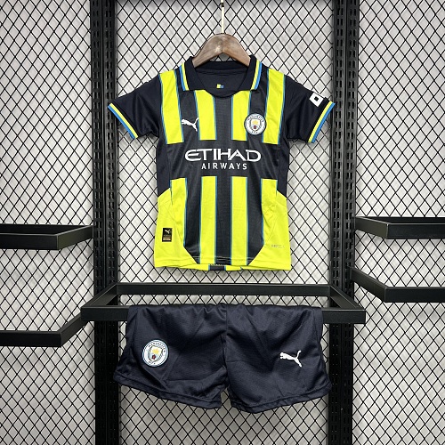 Kit Infantil Manchester City 24/25 Fora