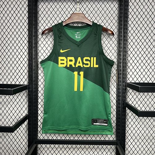 Camisa Brasil 24/25 Gui Santos11 Fora Basketball