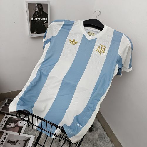 Camisa Argentina 2024/25 Adidas 50th Aniversário Soccer jerseys S-XXXXL