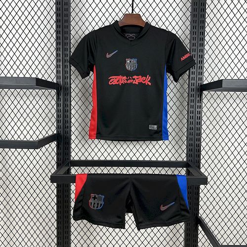 Kit Infantil Barcelona 24/25 Fora Travis Scott Edition