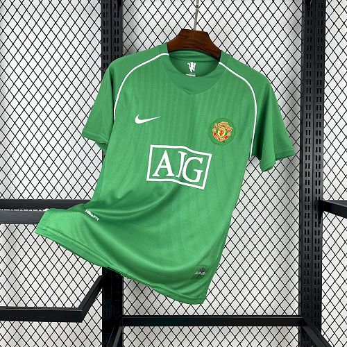 Camisa Top 1:1 Manchester United 07/08 Green Goleiro Retrô
