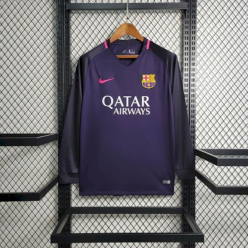 Camisa Barcelona 16/17 Fora Long Sleeves Retrô