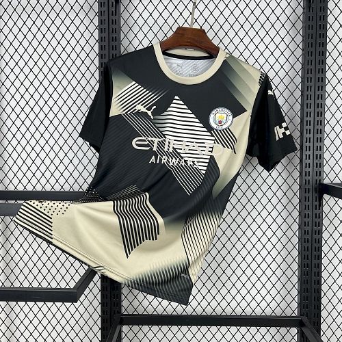 Camisa Manchester City 25/26 Black and yellow Conceito version