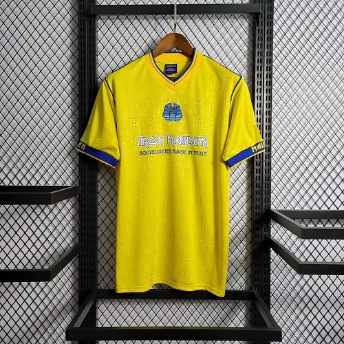 Camisa West Ham United 2008 Yellow Iron Maiden Edition Retrô