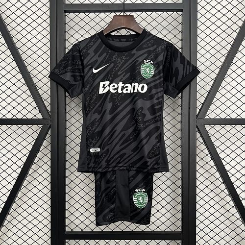Kit Infantil Sporting CP 25/26 Goleiro Black Size 16/28
