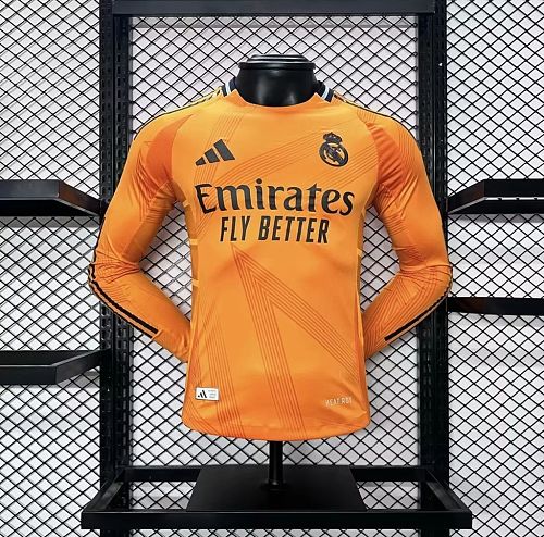 Camisa Real Madrid 24/25 Fora Long Sleeves Versão Jogador