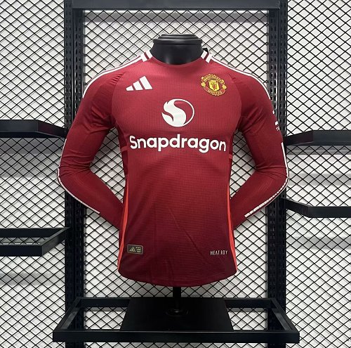 Camisa Manchester United 24/25 Casa Long Sleeves Versão Jogador