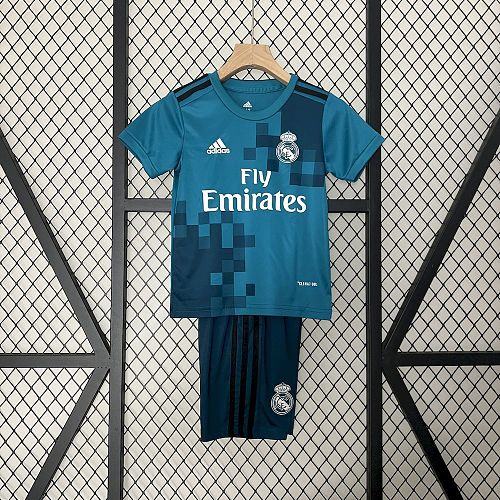 Kit Infantil Real Madrid 17/18 Terceira Retrô