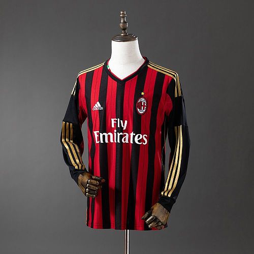 Camisa AC Milan Casa 2013/14 Long Sleeves Retrô