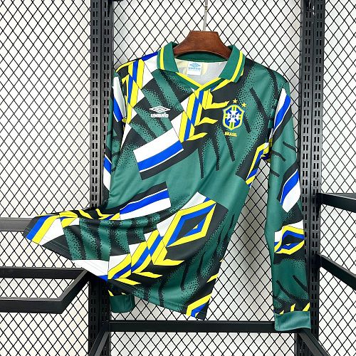 Camisa Brasil 1994 Goleiro Manga Longa Retrô