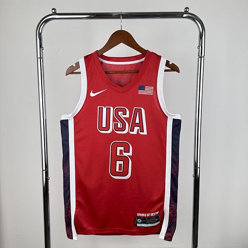 Camisa Olimpic USA 24/25 Red JAMES 6