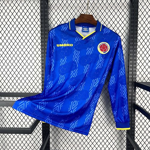 Camisa Colômbia 1994 Fora Long sleeves Retrô