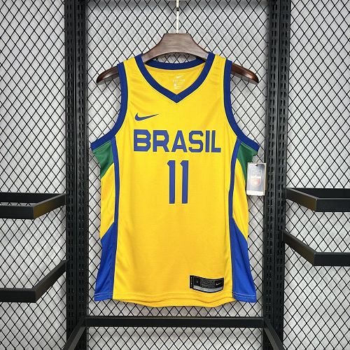 Camisa Brasil 24/25 Gui Santos11 Casa Basketball