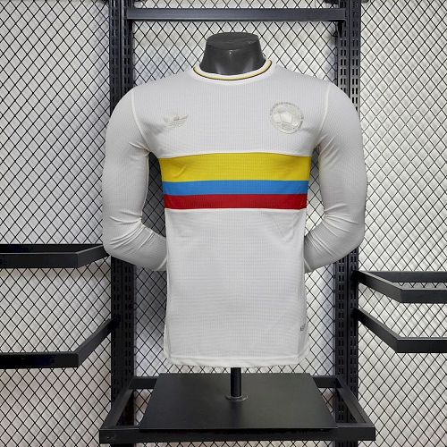 Camisa Colômbia 24/25 100th Aniversário Long Sleeves Versão Jogador