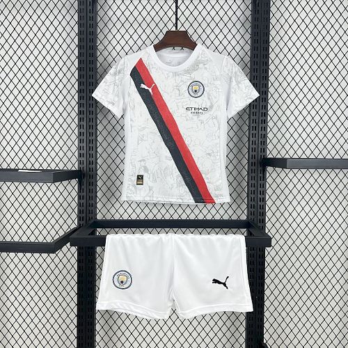 Kit Infantil Manchester City 25/26 Fora
