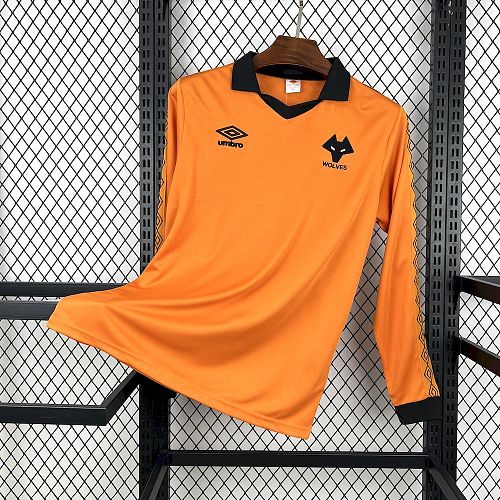 Camisa Wolves 80/81 Casa Manga Longa Retrô