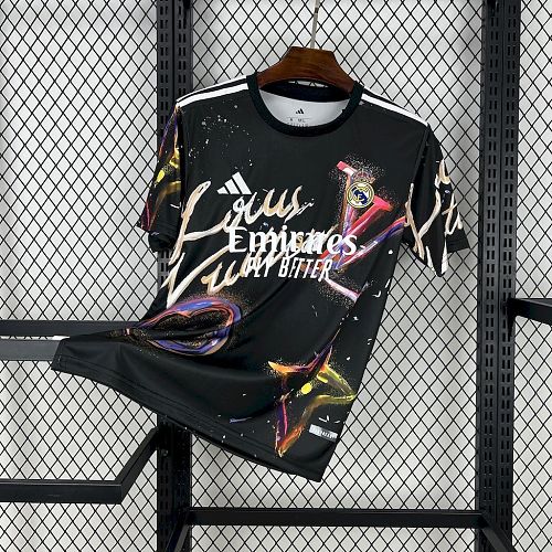 Camisa Real Madrid 2025 LV Joint Edition Black colorful version