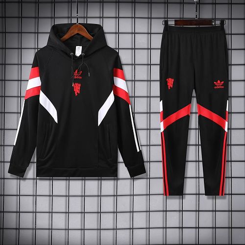 Camisa Manchester United Black 2025/26 Football Hoodie kit