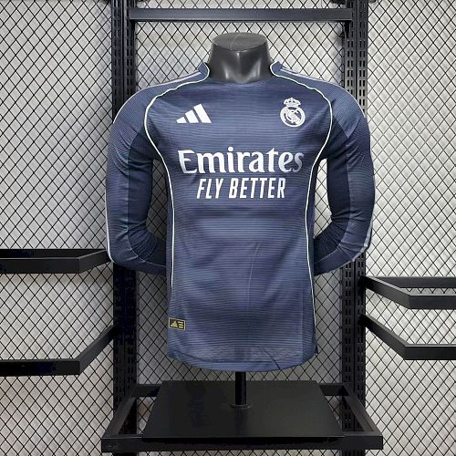 Camisa Real Madrid 25/26 Fora Long Sleeves Retrô