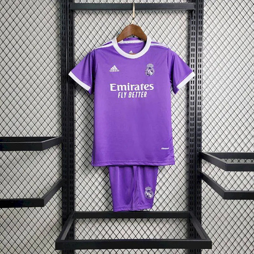 Kit Infantil Real Madrid 16/17 Fora Retrô