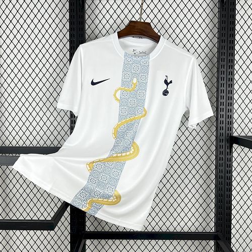 Camisa Tottenham Hotspur White 2025/26 Gold Snake Edition
