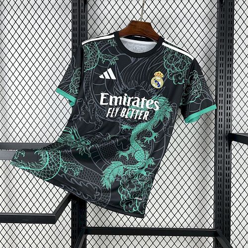 Camisa Real Madrid Green and Black 2025/26 Dragon Especial Edition