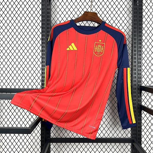 Camisa Espanha 2026 Copa do Mundo Casa Manga Longa