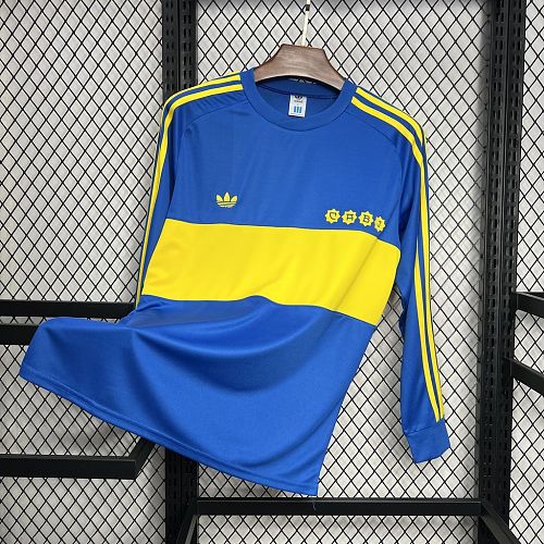 Camisa Boca Juniors 1981 Casa Long Sleeves Retrô
