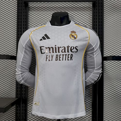 Camisa Real Madrid 25/26 Casa Long Sleeves Versão Jogador