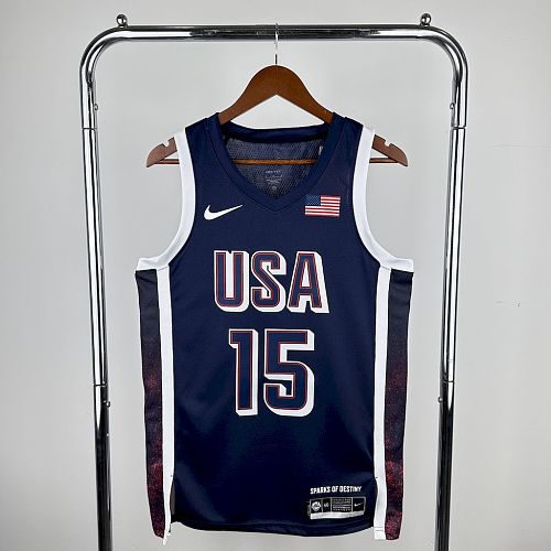 Camisa Olimpic USA 2024 BOOKER15 Fora